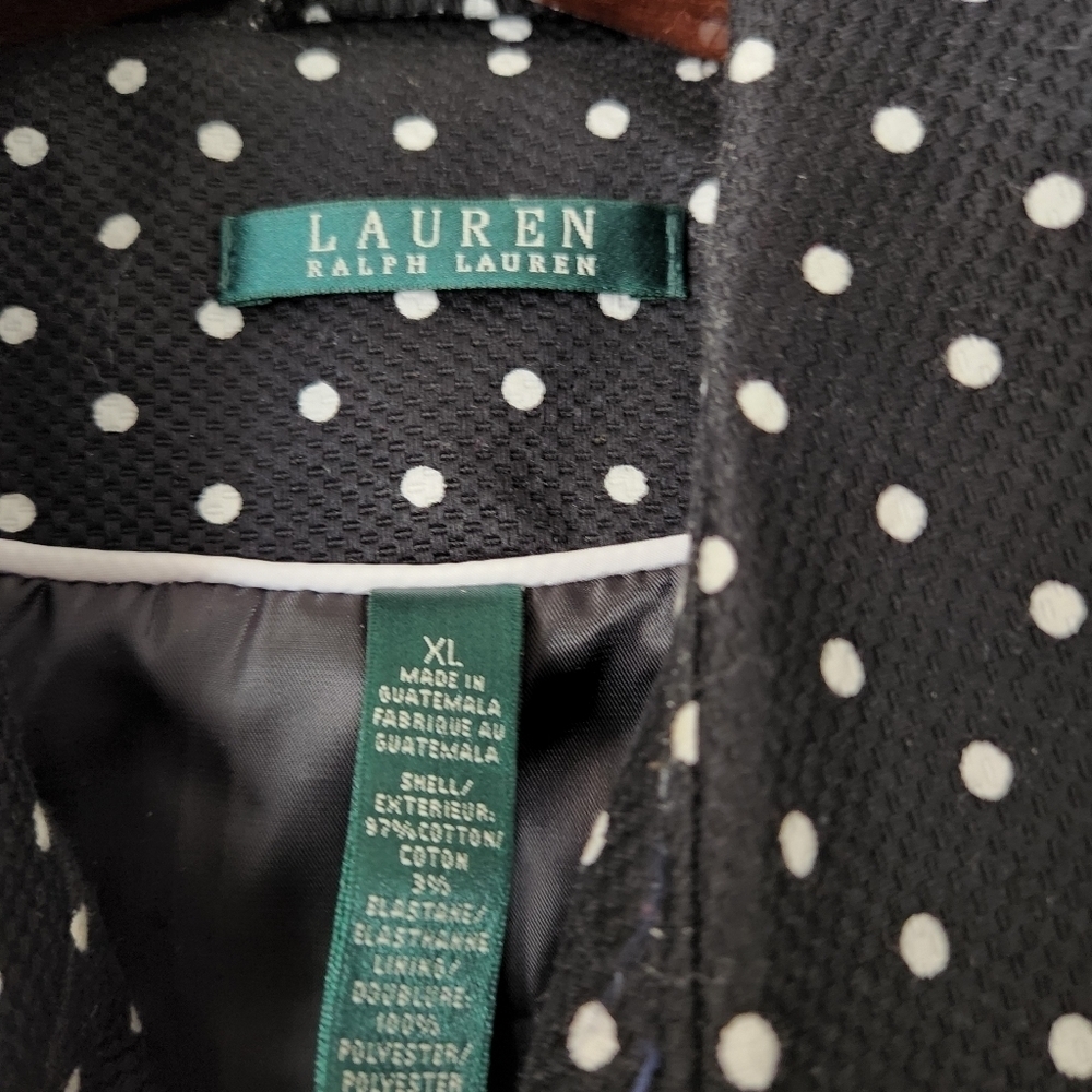 New Lauren Ralph Lauren Polka Dot Trenchcoat sz XL - Picture 10 of 15